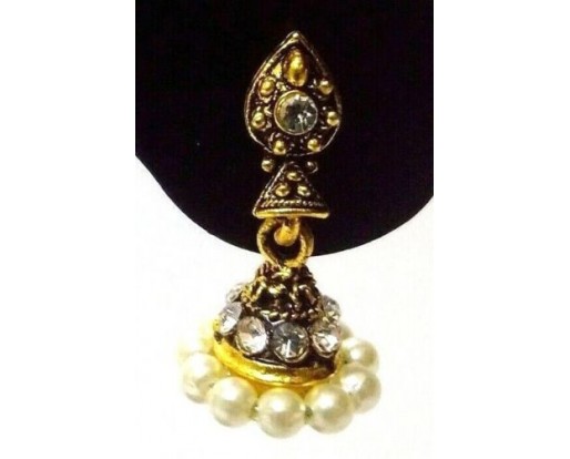 Golden Oxidized Earrings Jhumka Jhumki Ethnic Imitation Jewelry Drop Dangle EA75